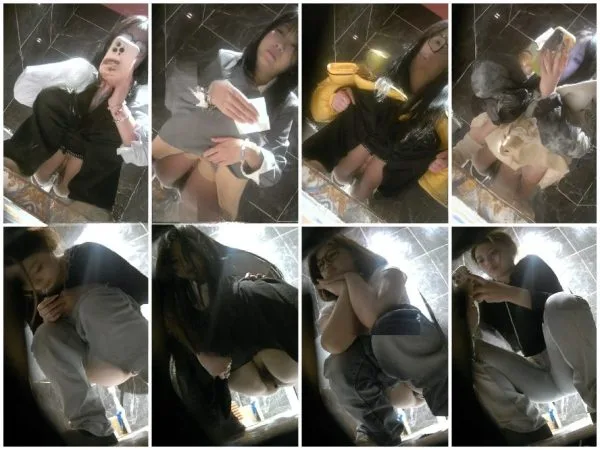 オンライン限定プレ​ミア：【パノラマバートイレショット】黒ストッキングとハイヒールを履いた様々な美女が登場。10 Hidden Camera