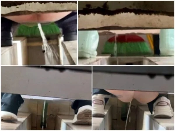 [過激／トイレ盗撮] 女性POV：和式ボットン便所の隠しカメラ – 画面いっぱいの糞便と下痢 (Vol. 34) Hidden Camera
