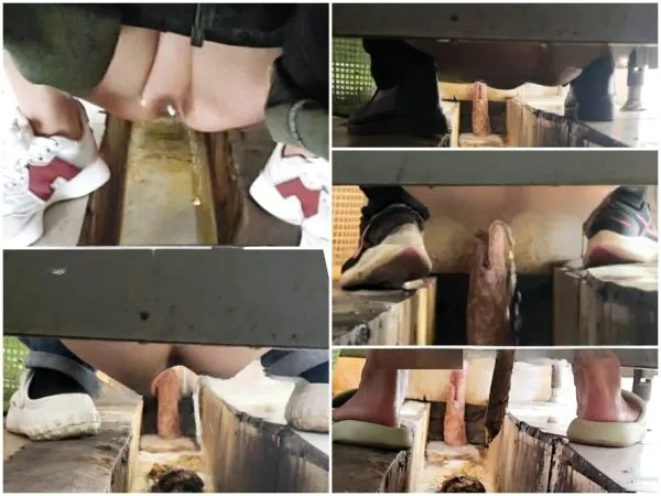 [過激／トイレ隠し撮り] 女性POV：和式・汲み取り式トイレの隠しカメラ – 画面いっぱいの糞便と下痢 (Vol. 35) Hidden Camera