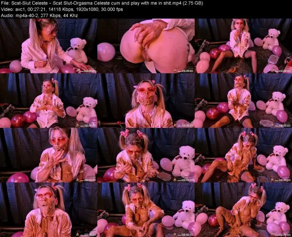 Scat-Slut Celeste – Scat Slut-Orgasma Celeste cum and play with me in shit
