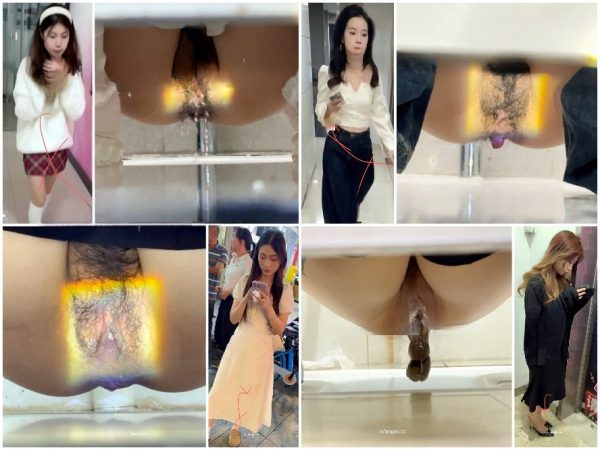 【トイレ盗撮】強引な撮影と照明 – スマホの鮮明なピントがマンコとアナルを丸出しに Hidden Camera