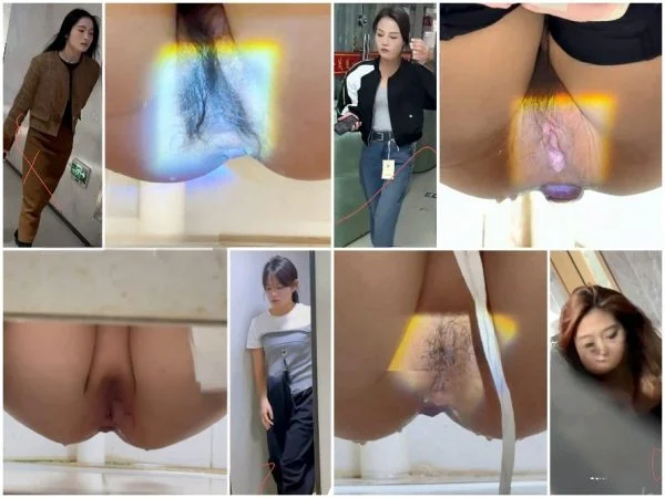 【トイレ盗撮】強引な撮影と照明 – スマホの鮮明なピントがマンコとアナルを丸出しに Hidden Camera