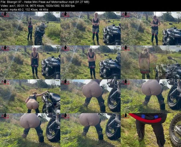 Bikergirl 97 – Heibe Mini Pisse auf Motorradtour