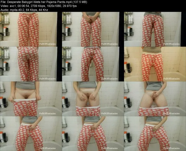 Desperate Babygirl Wets her Pajama Pants
