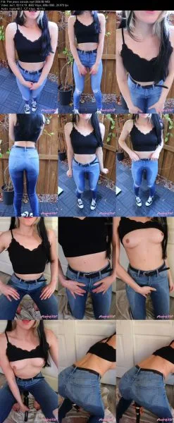 Pee jeans outside