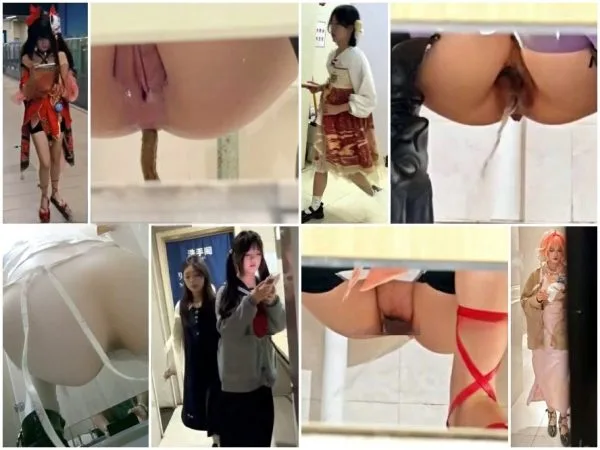待望の【トイレショット】コスプレシリーズ:美しいコスプレイヤーが登場する最高品質のトイレショット集(動画59本) Hidden Camera