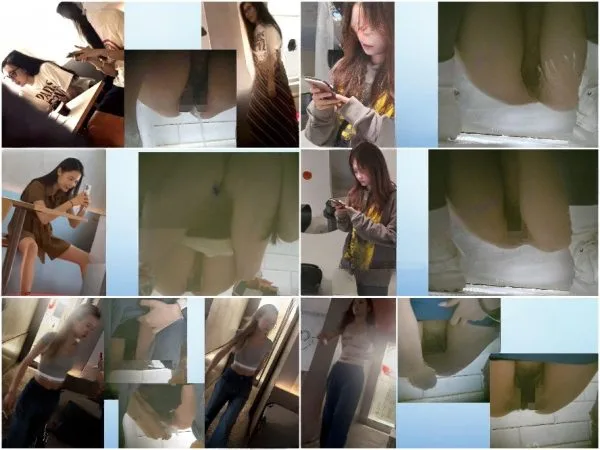 ミステリーショッピング ❤️ プレミアム女性用トイレ隠しカメラ写真：素晴らしいスタイルのモデルが排尿、毛のない白虎美女、超セクシーなTバックパン…