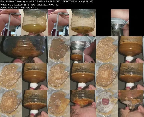 SSBBW Queen Siya – WEIRD ENEMA 7 + BLENDED CARROT MEAL