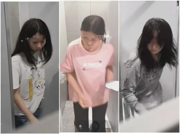 5月に新たに流出したトイレ写真の達人❤️ 女子大学のトイレに潜入し、複数の女子学生が排尿する様子を密かに撮影。写真にはピンクのTシャツを着た少女…