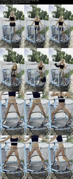 tiffstreatsxoxo – Peeing while jumping on the Trampoline