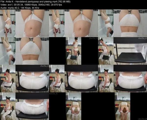 Anita K – Handstand pantypoop and pissing