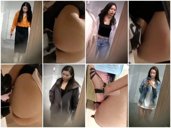 美しい若い女性たちが服の市場で買い物をしている❤️ 彼女たちの顔を写真に撮ってから、ツボを叩いている❤️ Hidden Camera