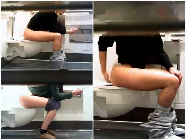Hot Girls On Student Toilet 4-6 Public Restroom