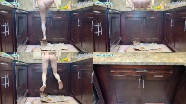 Marinayam19 – Squat on kitchen counter to poop on floor