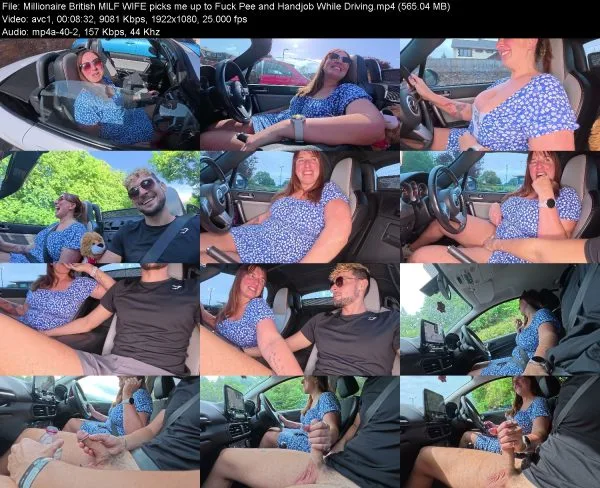 Millionaire British MILF WIFE picks me up to Fuck Pee and Handjob While …