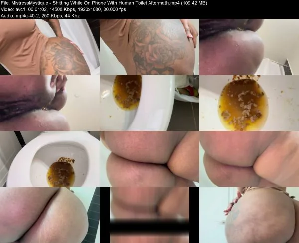 MistressMystique – Shitting While On Phone With Human Toilet Aftermath