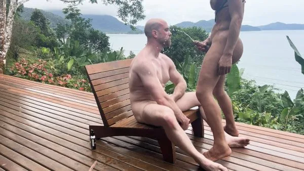 Outdoor Rough Bareback Anal Creampie And Golden Shower Delights In The T…