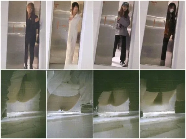 オフィスビルのトイレで撮影された女性社員の隠し撮りパノラマ映像 ❤️ Girls on the Toilet