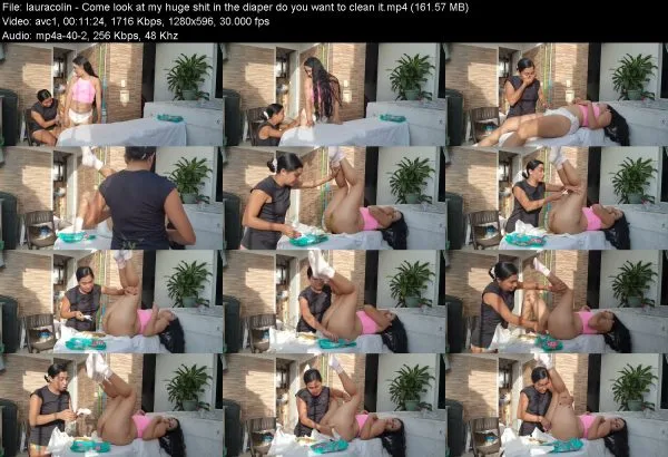 lauracolin – Come look at my huge shit in the diaper do you want to clea…