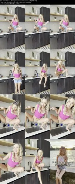 tiffstreatsxoxo – Peeing in my Airbnb kitchen sink