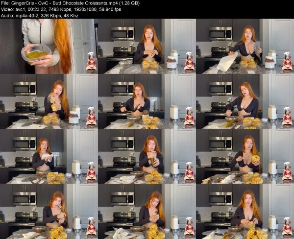 GingerCris – CwC – Butt Chocolate Croissants