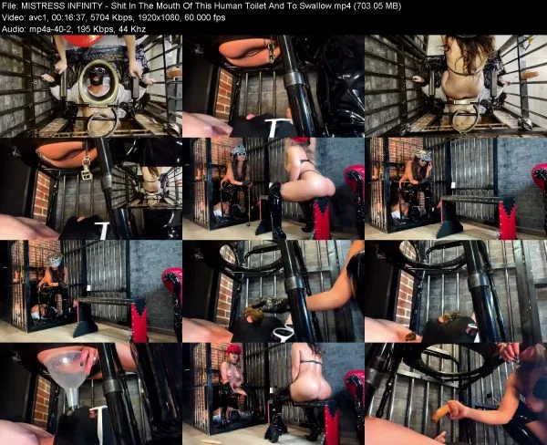 MISTRESS INFINITY – Shit In The Mouth Of This Human Toilet And To Swallow