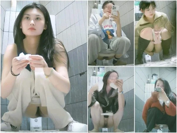 オフィスの女性用トイレを捉えた、新たに流出した高画質の隠し撮り映像。正面と背面の2アングルを収録 ❤️ 用を足す女性会社員や、ロングブーツを履い…