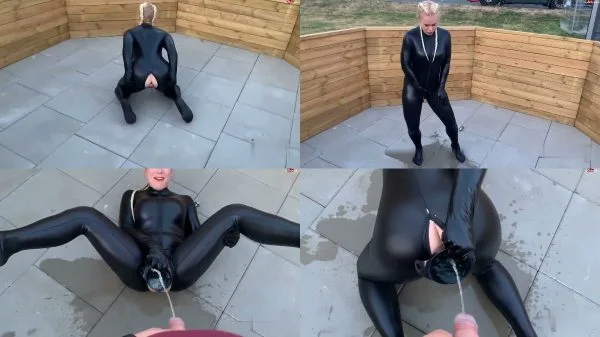 SteffiBlond – Latex Pool Besteigung – Jetzt erstmal Natursekt einlaufen …