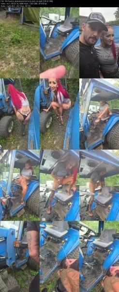 We found a abandoned tractor to piss on