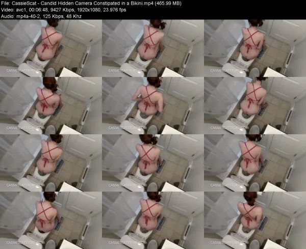 CassieScat – Candid Hidden Camera Constipated in a Bikini