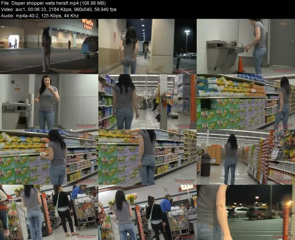 Diaper shopper wets herslf