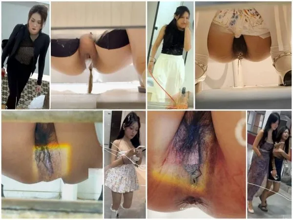 ライトをつけて撮影❤️ 最高品質の美女の排便と排尿シリーズ 膣分泌物と糸状の液体を伴う最高品質の白帯下少女