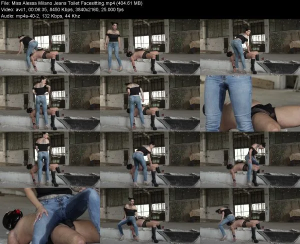 Miss Alessa Milano Jeans Toilet Facesitting