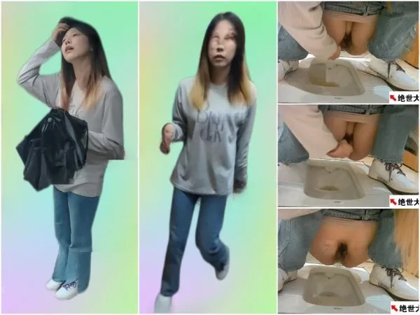 【トイレでの盗撮】ブロンドの若い美女が用を足している最中、その柔らかなマンコをプロがこっそり撮影。 Public Restroom