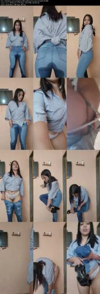Undressing and redressing after wetting my jeans