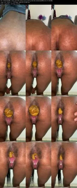 melanindoll99 – ebony girl with creamy pussy taking a fat shit (melanind…