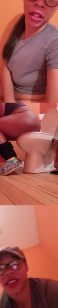 DaddyUni21 – Uni – Ella sitting on the toilet pooping