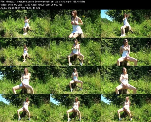 Mineaxx – Masturbation im Sonnenschein am Waldrand