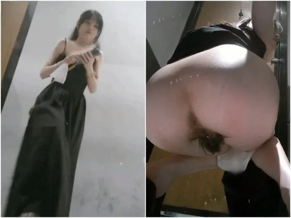 【極上・トイレ盗撮】高級ブランドモール内の女性用トイレにて、制服姿の清楚で上品な美女を撮影❤️ストッキング＆ハイヒール姿で、マンコを擦り合わせた…