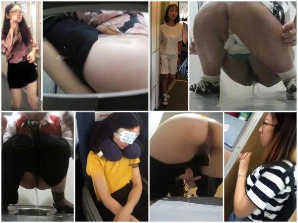 高速鉄道のトイレに固定設置された隠しカメラが、乗客や乗務員を撮影している。 Hidden Camera