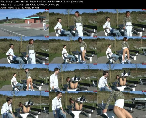 Sandy4Love – KRASS  Public PISS auf dem RASTPLATZ