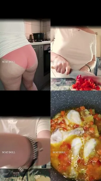 Scat Doll – Dine and Dump – 23 Minutes of Cooking, Pooping & Pissing