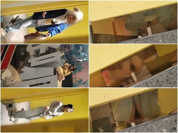 トイレ盗撮の新作❤️猛者がカフェの女子トイレに突入し、そこそこ可愛い女性たちが用を足している様子を盗撮!