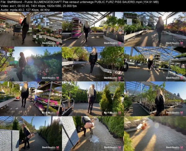SteffiBlond – Public BLUMENGESCHAFT Piss versaut unterwegs PUBLIC FURZ P…