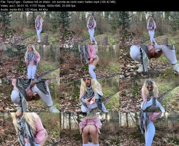 TamyTiger – Outdoor NS im Wald – Ich konnte es nicht mehr halten